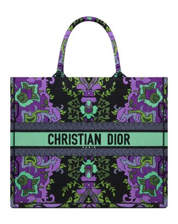 Christian Dior Large Dior Book Tote Green