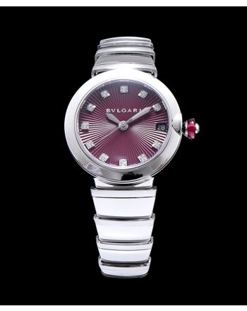 Bvlgari stainless steel and diamond watch Henna